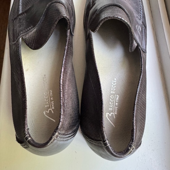 Bacco Bucci Italian brown leather men’s loafers size 11.5 - Picture 2 of 4